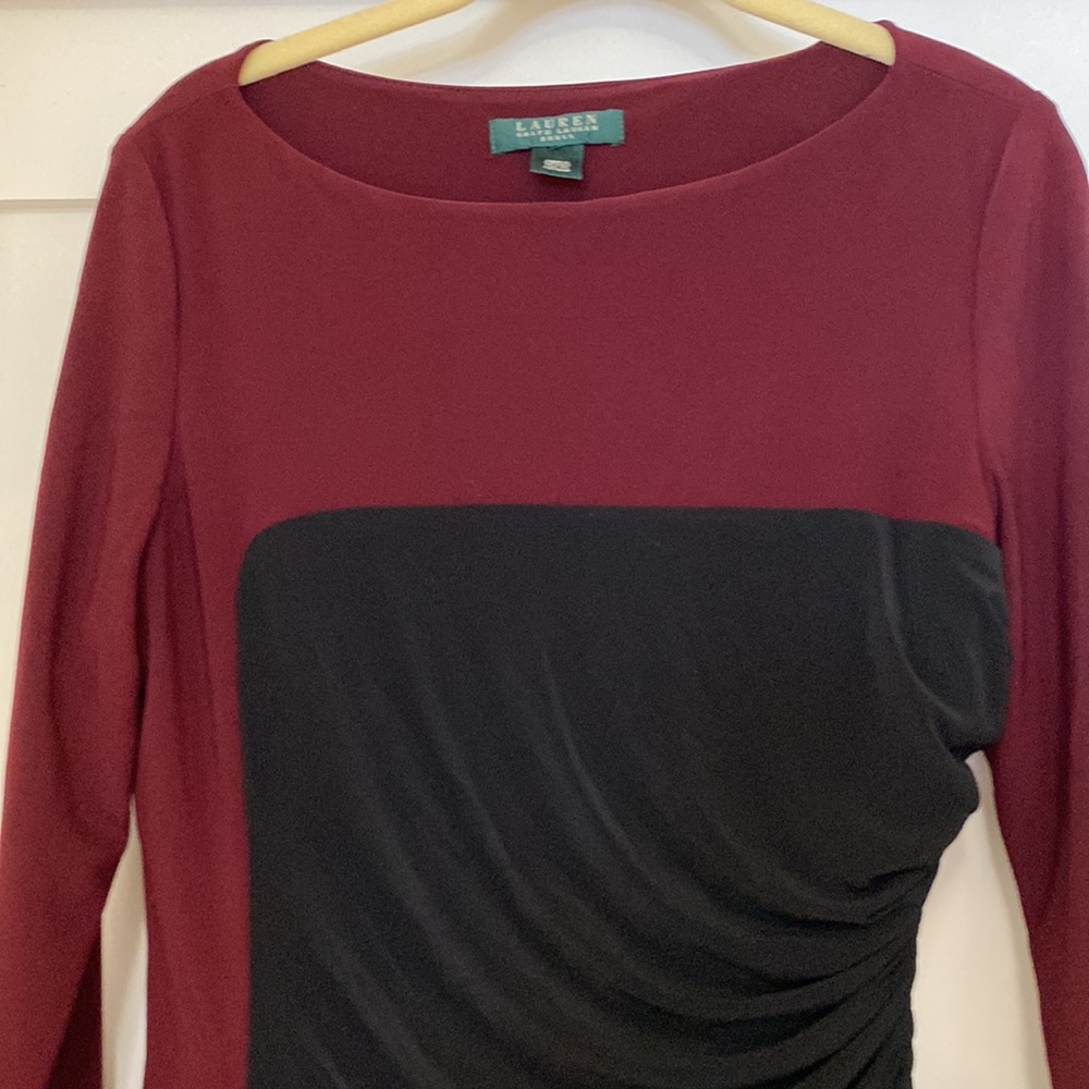Unique, flattering mid length dress!